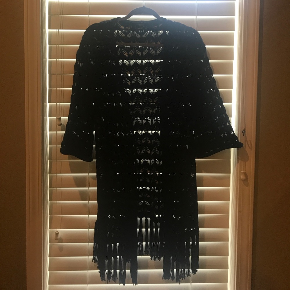 Black sweater kimono. Worn 1 time.